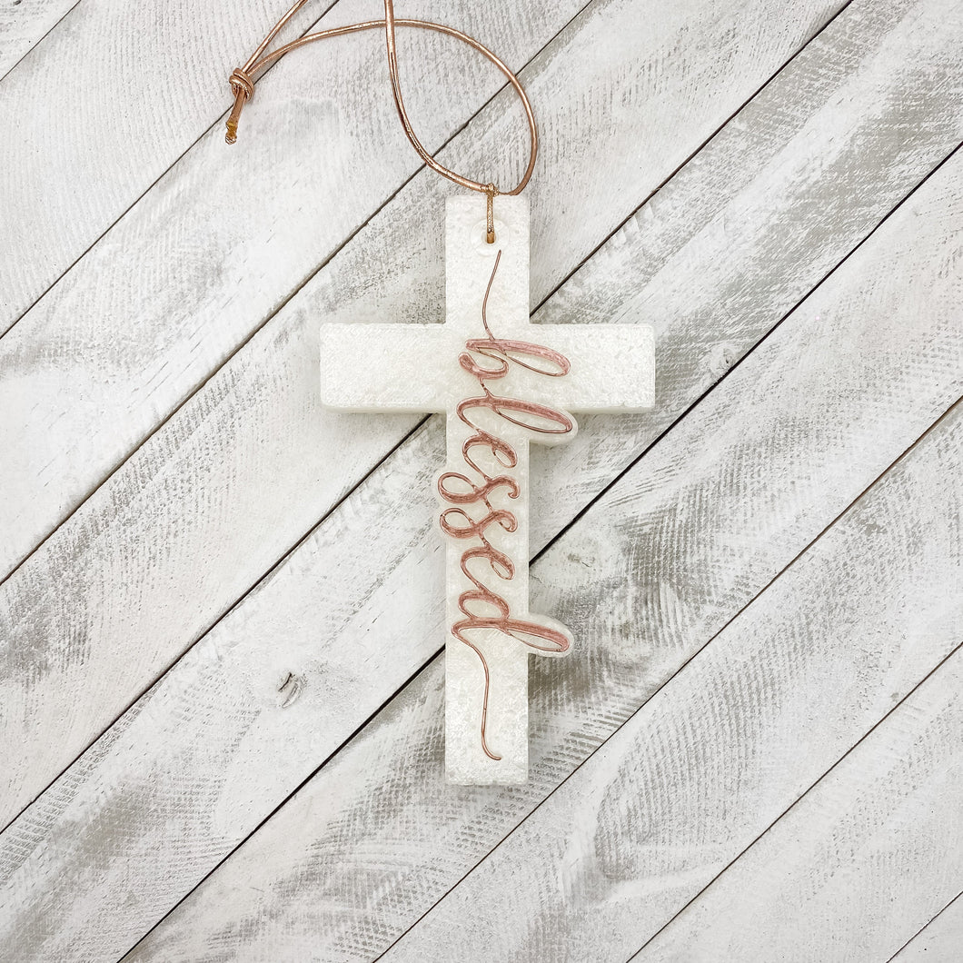 Freshies | Cross (Blessed, Grace, Grateful, Faith, Hope or Jesus)